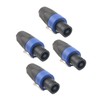 Devinal Professional SpeakOn Speaker Adapter Connectors 4 Pole Plug Twist