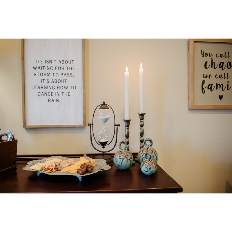 Creative Co-Op Decorative Metal & Glass Thirty Minute Hourglass