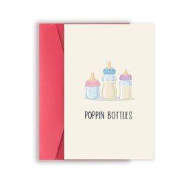 Pusfyeoh Funny Baby Shower Cards For Boy Girl Congrats Pregnancy Card Adorable Baby Shower Card For New Mom Dad Parents