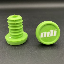 ODI One PAIR ODI BMX Bicycle Nylon Handlebar Push-In Bar Ends Plugs - Green