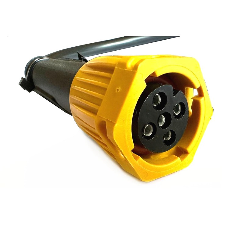 MelTruck® Bayonet Connector 5-Pin Connector Yellow Cable 1 m for