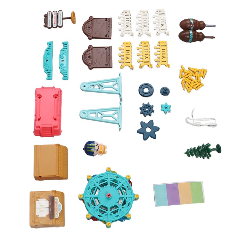 Kid Assembled Ferris Wheel Toy Nut Disassembled Maunal Ferris Wheel