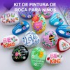 Kit Pintura Rocas Brillantes Oscuridad Set Completo Arte Manualidades Infantil