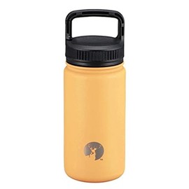 Captain Stag UE-3517 Sports Bottle, Direct Drinking, Double Stainless Steel Bottle, Vacuum Insulated, Hot or Cold Insulated, HD Carabiner Bottle, 11.8 fl oz (350 ml), Coyote Tan, Product Size: Approx.