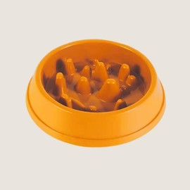 Dog Maze Food Plastic Bowls That Slow Down Eating, Slow Eating Dog Bowl, Cat Slow Feeder Wet Food, Dog Slow Puzzle Feeder Bowl for Fast Eaters. (Orange)