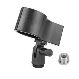 Takelablaze Large Microphone Clip with Adapter Adjustable Microphone Holder for Handheld and Large Diameter Microphones with OD from 1.26" to 2.3" for Stage Church Studio, 1PC