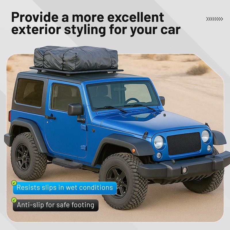 JMTAAT Rugged Side Steps Compatible with 2007-2018 Jeep Wrangler JK
