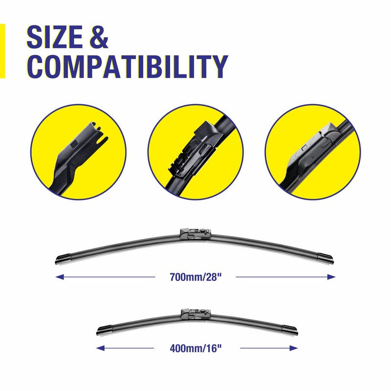 5 PLUS 28" + 16" Wiper Blades Replacement For TOYOTA