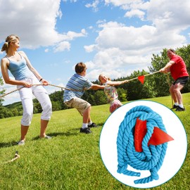 CWLAKON Tug of War Rope 20ft for Kids Adults, Outdoor Field Day Family Reunion Birthday Party Games, Outside Lawn Backyard Yard Carnival Camping Picnic Game for Team Building Activities