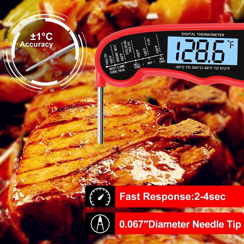 KULUNER TP-01 Waterproof Digital Instant Read Meat LCD Thermometer with