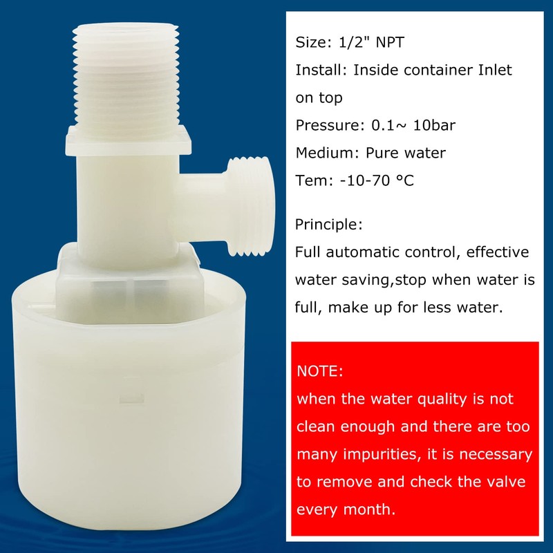 Water Float Valve, Water Level Control Water Tank Traditional Float