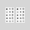 Oottati Small Cute Temporary Tattoo Sticker Set of 2 -