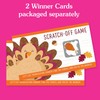 Big Dot of Happiness Fall Turkey Scratchers, Fun Happy Thanksgiving