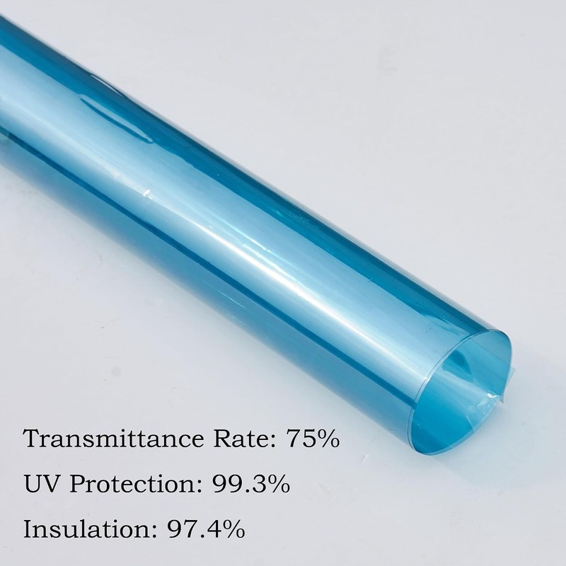 Blue Windshield Tint, 75% VLT Car Window Tint Film for