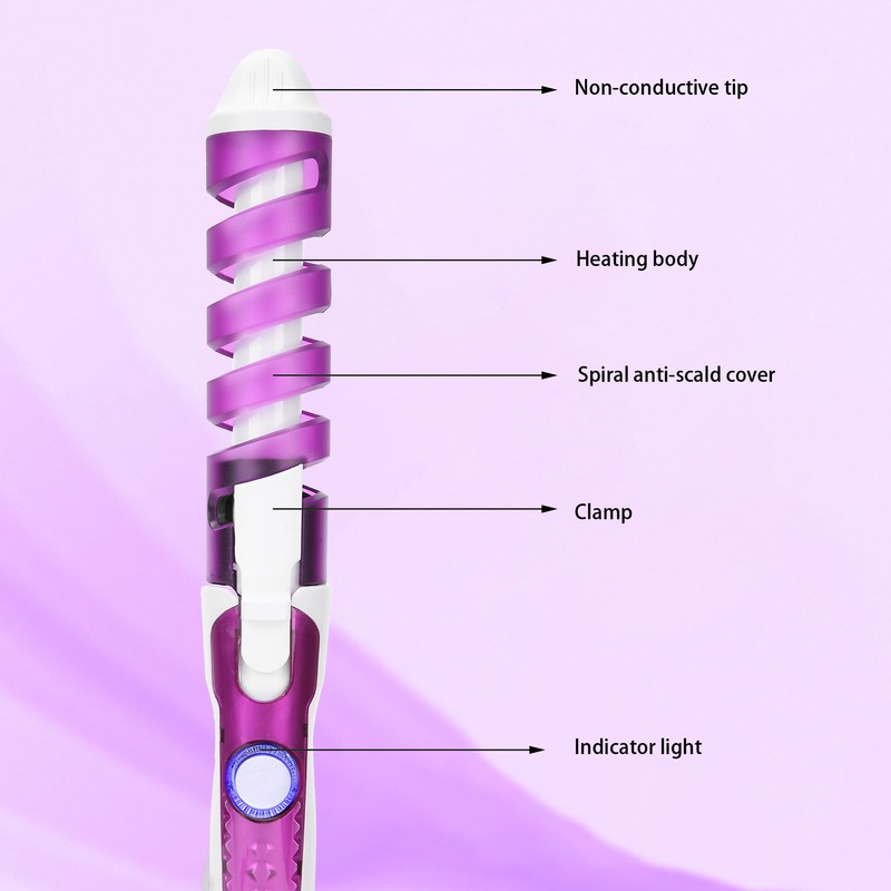 Mini Spiral Hair Curler Portable AntiScald Wavy Hair Styling Hair