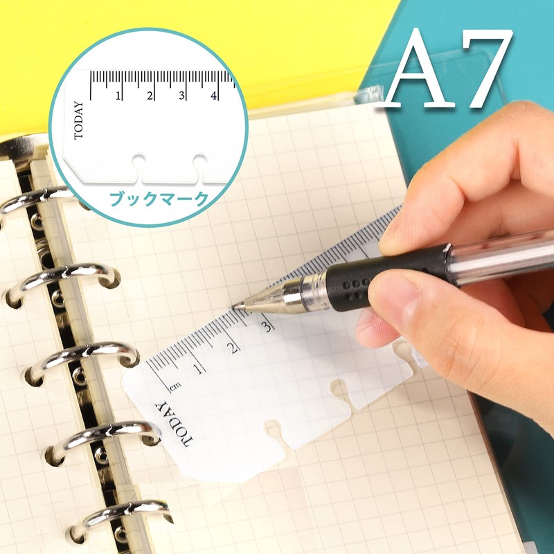 Leobro A7 Transparent Binder, Mini 6 Hole Notebook, Pocket Size,