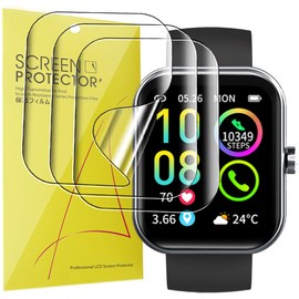 Blueshaweu Compatible for Zakotu Y66 Smart Watch Screen Protector, [6 Pack] Full Coverage TPU Clear Film Compatible for Zakotu Y66 1.96 Inches Smart Watch/Y66 Smart Watch 1.96" (3 Pack)