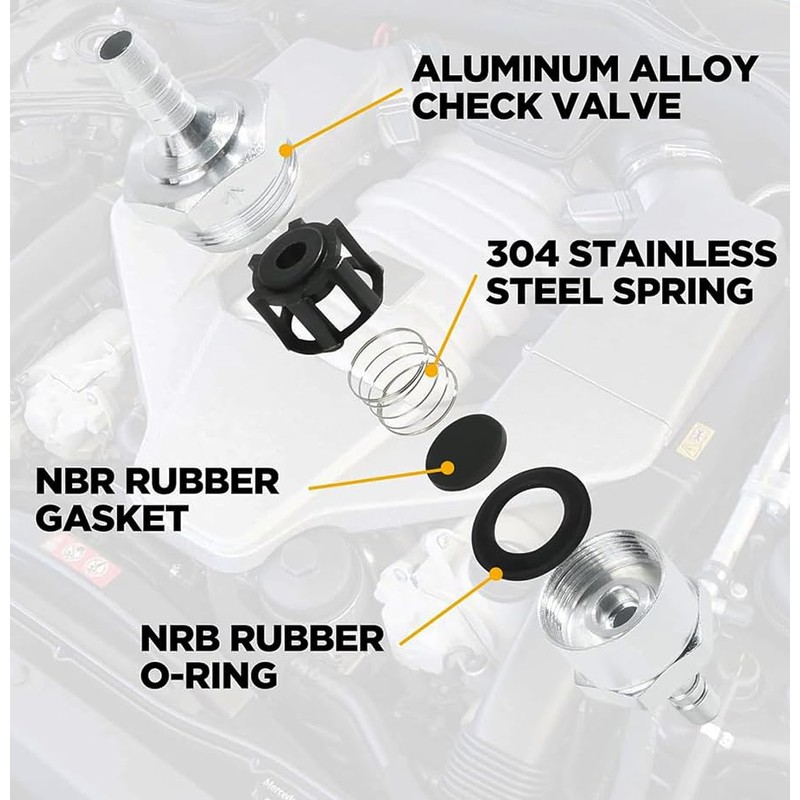 DAVRPES 10mm 3/8" Fuel Check Valve One Way Inline Non