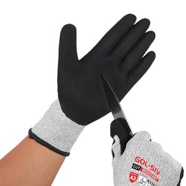 GOL-SIV cut resistant gloves (Grey|2-Layer Nitrile Coated, Large)