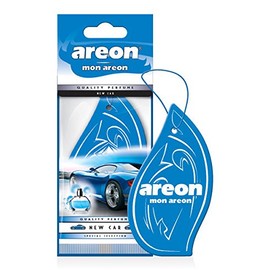 AREON Mon Auto Duft New Car Neues Auto Neuwagen Lufterfrischer Autoduft Blau Hängend Aufhängen Anhänger Spiegel Pappe 2D Wohnung (Pack x 1)