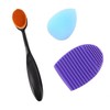 Portable Makeup Brush and Puff Cleaning Pad Set Makeup 3ea