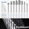 Sworker 8Pcs Carbide Burr Set 1/4 Shank w/Clear Box Max