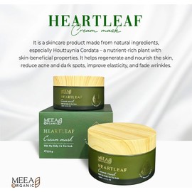 Mascarilla En Crema De Hoja De Corazón Para El Tratamiento De La Piel, 4,2 Oz Houttuynia Cordata Centella Asiatica Vitamina C Mascarilla De Hoja De Corazón Centella Limpiadora