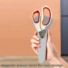 REAYEAXN 10-Inch Kitchen Scissors, Stainless Steel Multi-Purpose Shears with Magnetic Sleeve, for Food Prep