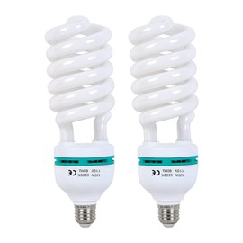 Skytex 2pcs 135W Light Bulb 5500K CFL Daylight Spiral Softbox Lighting Kit Bulb in E27 Socket for Photography Photo