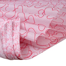 PMLAND Premium Quality Tissue Paper - Valentine Heart Design - 60 Sheets (20 x 15 Inches) for Gift Wrap Gift Bags Packaging Crafts Party Holiday Birthday Wedding Baby Shower