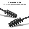 4-Pin PWM PC Fan Hub PC 5 Way Splitter, PC