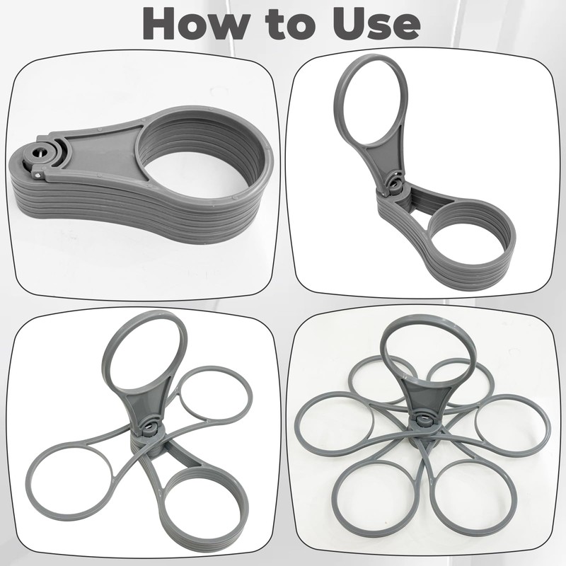 2 Pcs Folding And Swivelling Plastic Handheld Cup Holder， Carrying