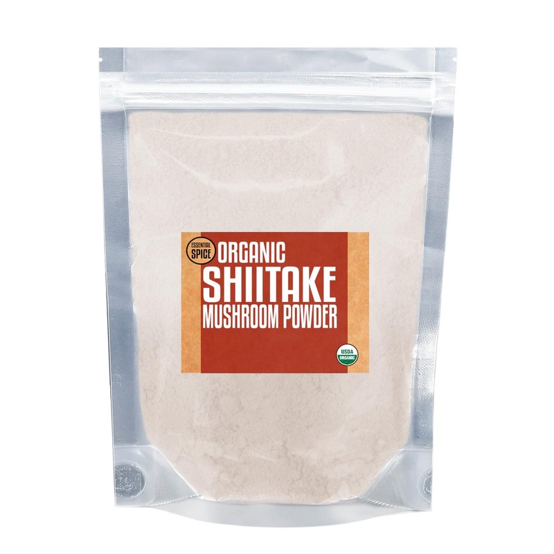Essential Spice Organic Shiitake Mushroom Powder – Deep Umami Flavor,