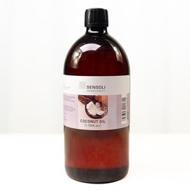 SENSOLI Fractionated Coconut 1L - 100% Pure, Natural Unscented Moisturising Oil for Hair and Skin Care