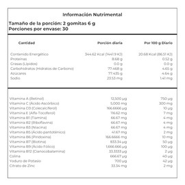 GomiConecta Kids - Multivitamínico para Niños con Vitamina C, D3, Zinc y Colina | Suplemento Alimenticio en Gomitas sabor Frutal, Forma de Dinosaurio 