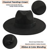Pro Celia Big Wide Brim Fedora Hat for Women Large