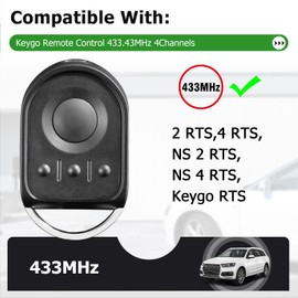 2PCS Garage Door Opener Remote Control 433.42MHz 4-Channel Replacement Remote Control Compatible with 1841064 Kgo 4, Ktis NS 2/4, Ktis 2/4