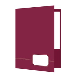Oxford Monogram Executive Twin Pocket Folders, Letter Size, Burgundy with Gold Foil Trim, 4 Pack (04165), Burgundy/Gold
