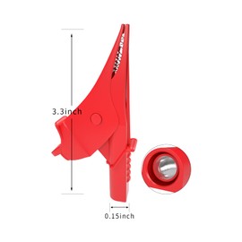 Goupchn 2PCS Heavy Duty Alligator Clips Full Insulated Safe Crocodile Clips with 4mm Banana Socket 1000V 10A for Electrical Testing Red&Black