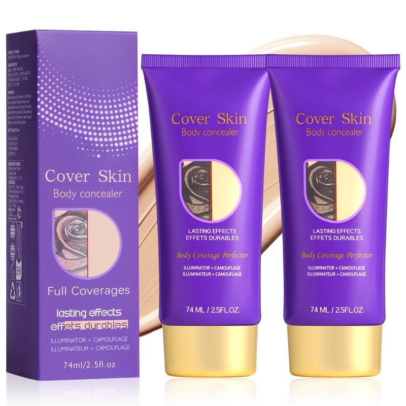 AOOWU Leg Makeup, 2 Pack Body Coverage Perfector, All Over