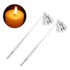 2PCS Candle Snuffer with Long Handle Bell Shape Metal Flame