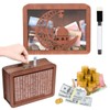 Generic Wooden Money Saving Box Cash Piggy Bank for Adults
