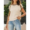 EVALESS Plus Size Summer Spring Short Sleeve Sweaters Cute Dressy