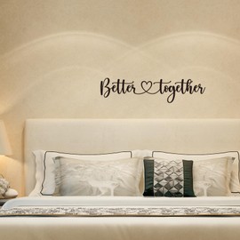Better Together Vinyl Wall Decal Inspirational Quotes Bedroom Wall Art Decals Home Decor