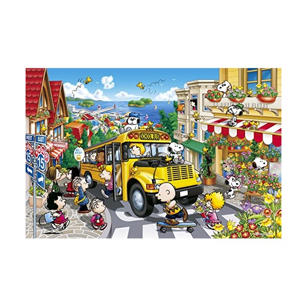 1000 piece jigsaw puzzle PEANUTS happy school bus (50x75cm)