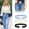 ONEBO 3 Pcs Buckle Belt,with Easy Clasp Stretch Belt,Adjustable Elastic