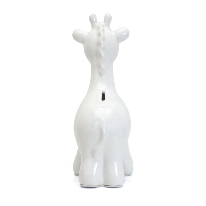Child to Cherish Ceramic Giraffe Bank, White
