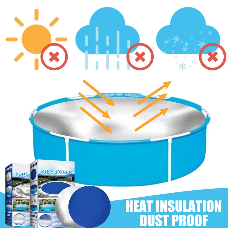 Round Swimming Pool Dust Cover Solar Heating Protector Dust Proof