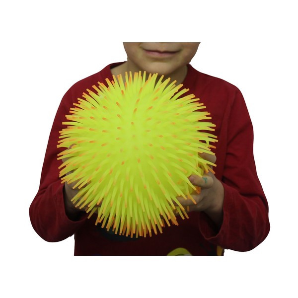 Curious Minds Busy Bags Yellow Jumbo 9" Knobby Puffer Sensory