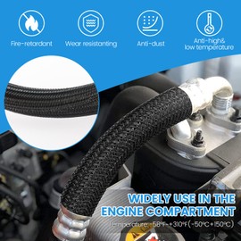 YIUTERA Organizador de Cables, Manguitos de Cable Cubre Cables Protector para Cables 10 Piezas Bridas Reutilizables Funda de Cable para protección y Cable Management （5M-13mm Negro）